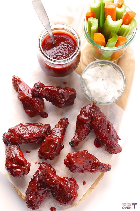BBQ Baked Chicken Wings | gimmesomeoven.com