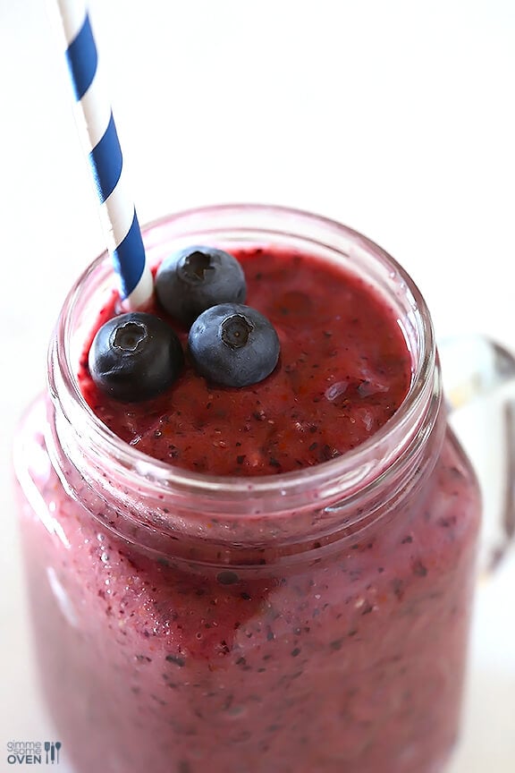 Blueberry Latte Breakfast Smoothie Jars