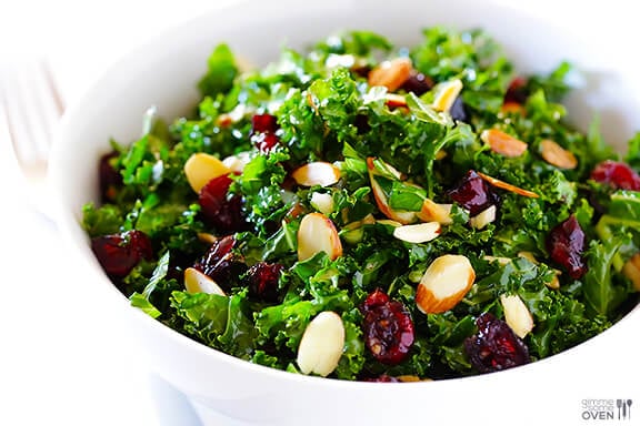 Kale Cranberry Salad Recipe | gimmesomeoven.com