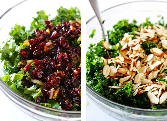 Kale Cranberry Salad Recipe | gimmesomeoven.com