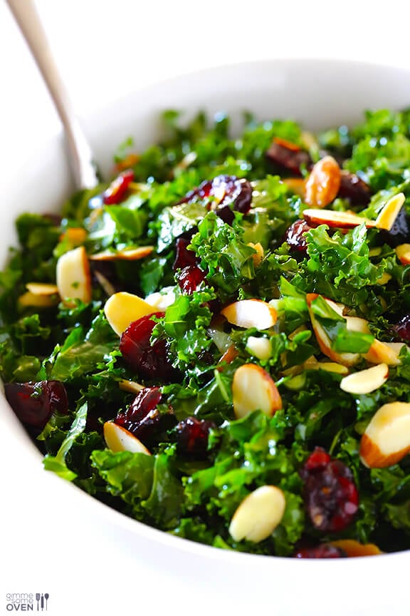 Kale Cranberry Salad Recipe | gimmesomeoven.com