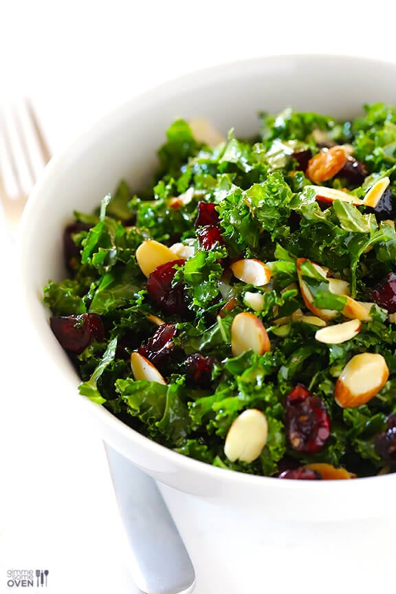 Kale Cranberry Salad Recipe | gimmesomeoven.com