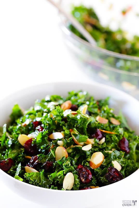 Kale Cranberry Salad Recipe | gimmesomeoven.com