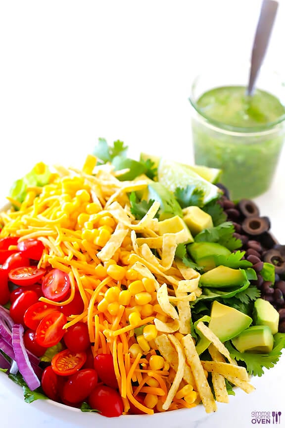 Skinny Taco Salad Recipe | gimmesomeoven.com