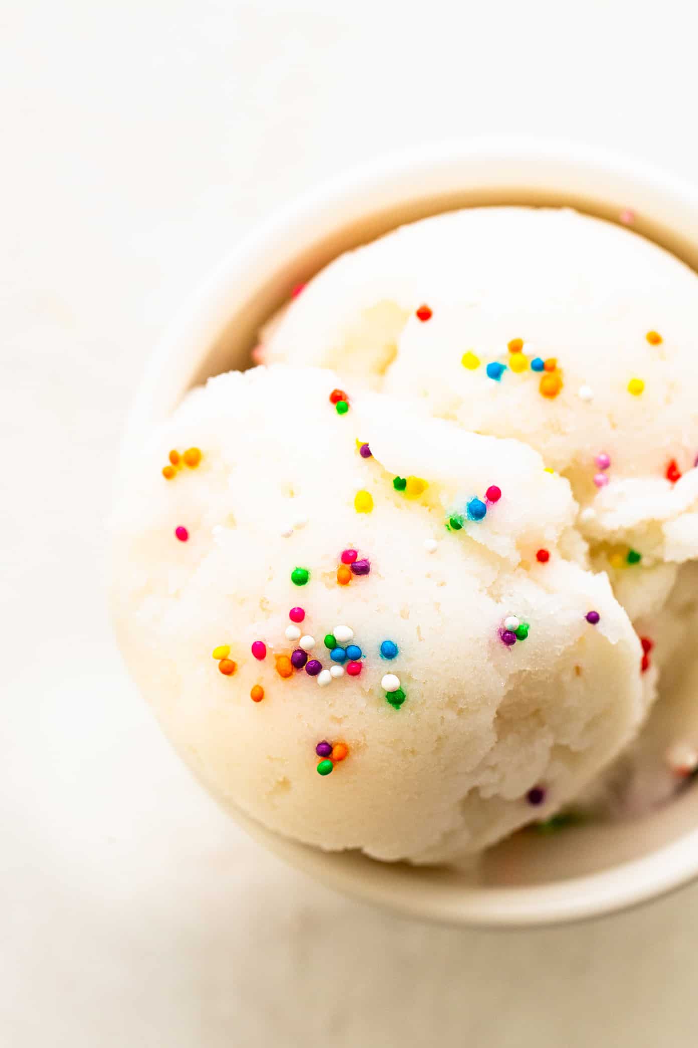 Scoop of Snow Ice Cream in Bowl