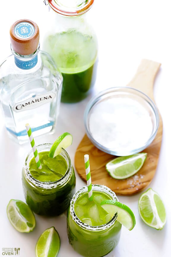 5-Minute Green Margaritas Recipe | gimmesomeoven.com