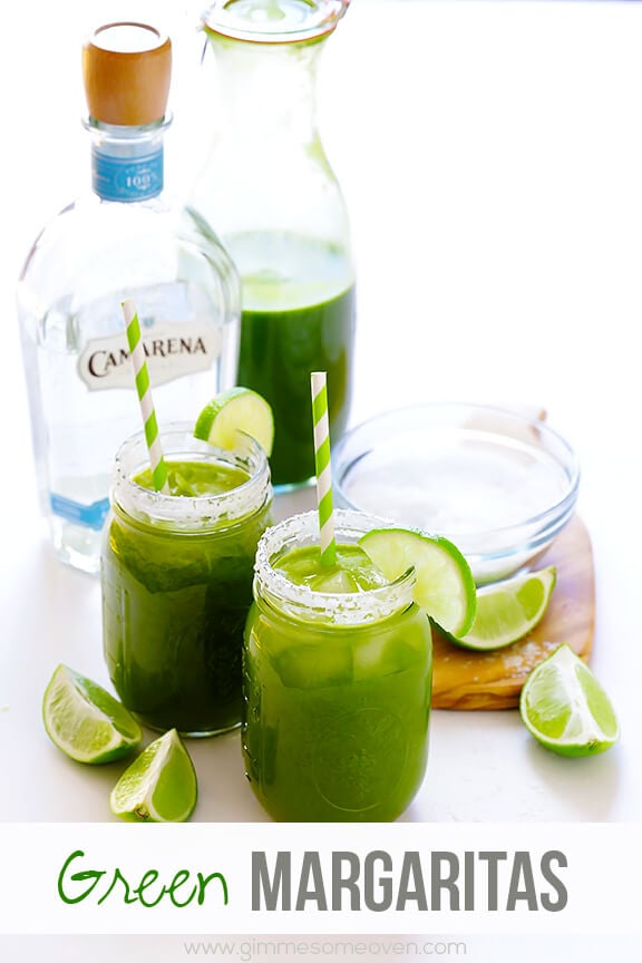 5-Minute Green Margaritas Recipe | gimmesomeoven.com