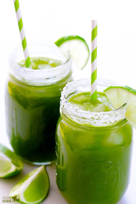 5-Minute Green Margaritas Recipe | gimmesomeoven.com