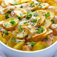 Easy Lemon Chicken Potato Casserole