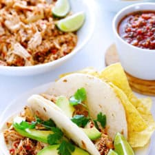 2-Ingredient Slow Cooker Salsa Chicken-image