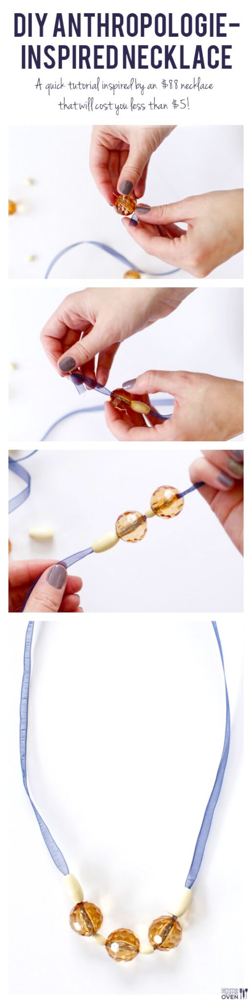 DIY Anthropologie Inspired Necklace -- a quick and easy tutorial inspired by an $88 necklace that will cost you less than $5! | gimmesomeoven.com/style #DIY #tutorial