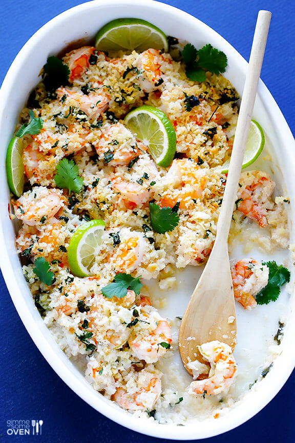 Cilantro Lime Baked Shrimp | gimmesomeoven.com