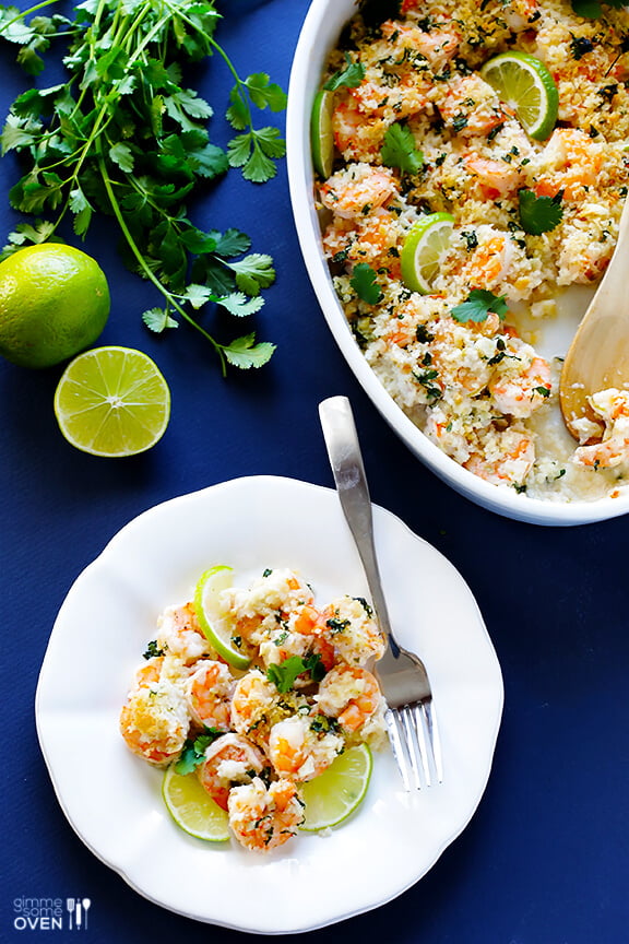 Cilantro Lime Baked Shrimp | gimmesomeoven.com