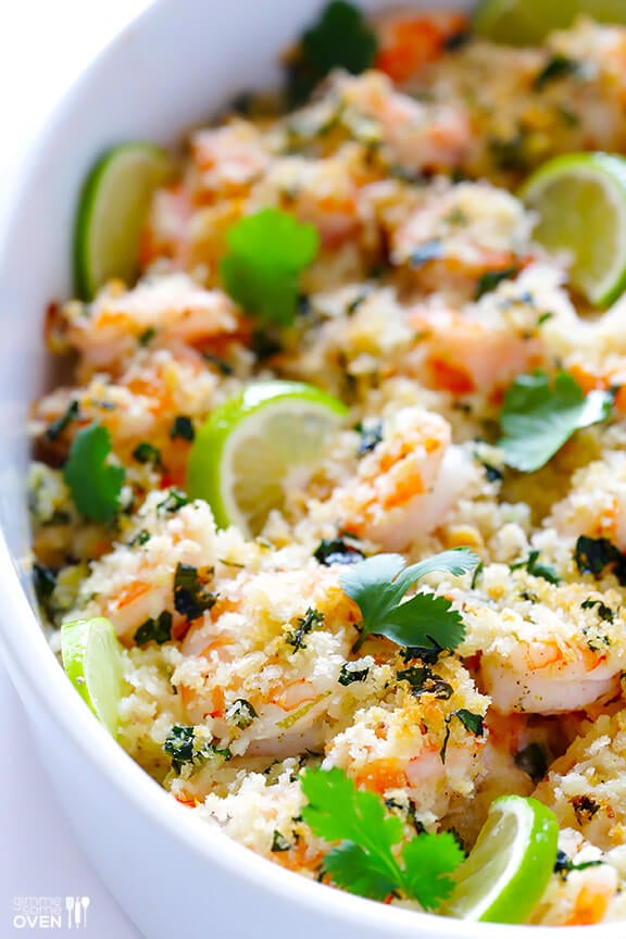 Cilantro Lime Baked Shrimp | gimmesomeoven.com