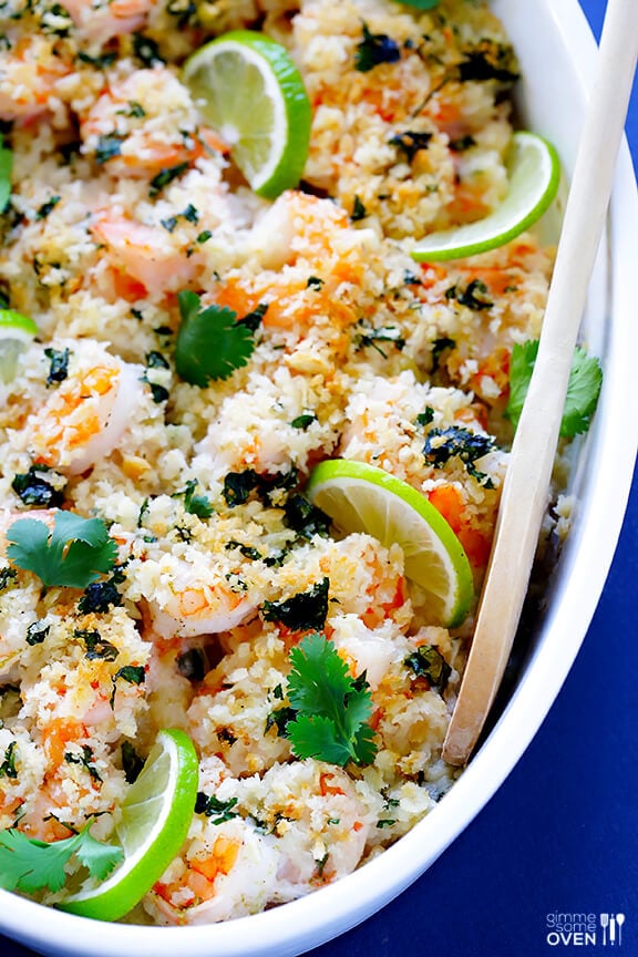 Cilantro Lime Baked Shrimp | gimmesomeoven.com