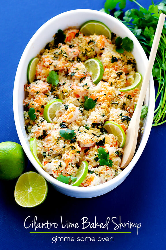 Cilantro Lime Baked Shrimp | gimmesomeoven.com