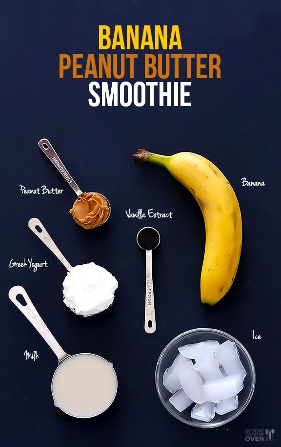 Peanut Butter Banana Smoothie Recipe | gimmesomeoven.com