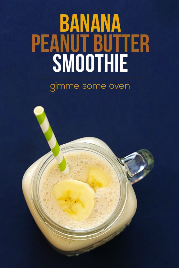 Peanut Butter Banana Smoothie Recipe | gimmesomeoven.com