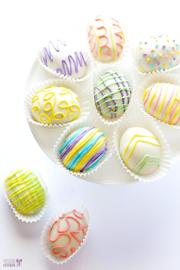 4-Ingredient Easter Egg (Golden) Oreo Truffles | gimmesomeoven.com