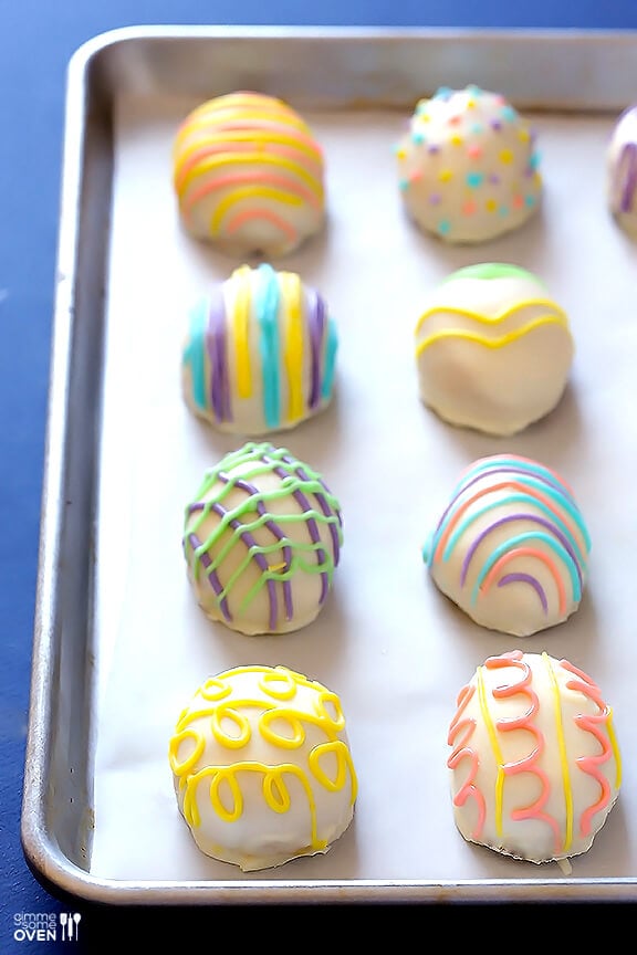 4-Ingredient Easter Egg (Golden) Oreo Truffles | gimmesomeoven.com