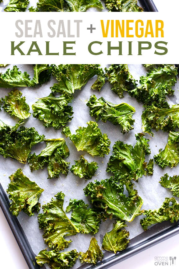 Sea Salt and Vinegar Kale Chips | gimmesomeoven.com #vegan #glutenfree