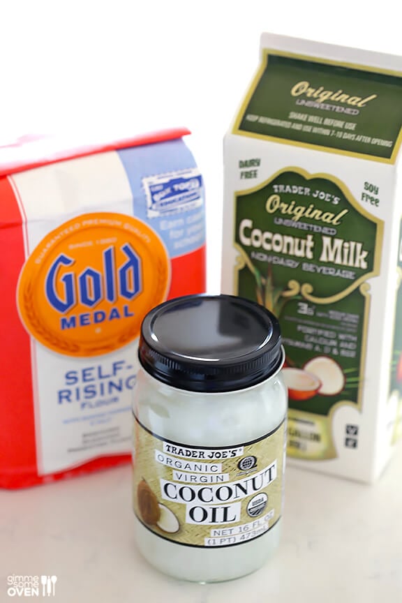 3-Ingredient Coconut Oil Biscuits | gimmesomeoven.com #breakfast #vegan