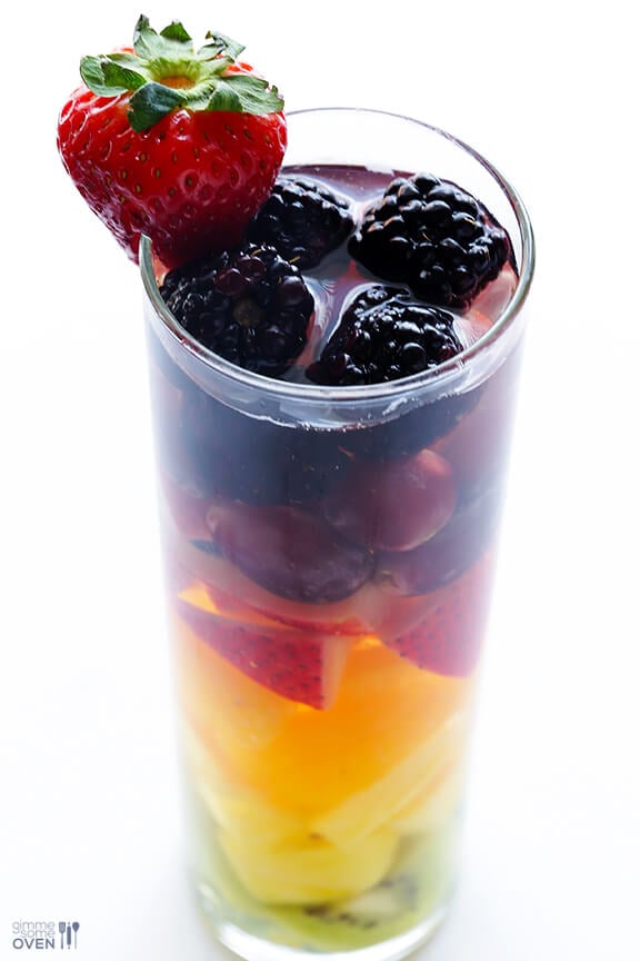 Easy Rainbow Sangria | gimmesomeoven.com #drinks #vegan #glutenfree