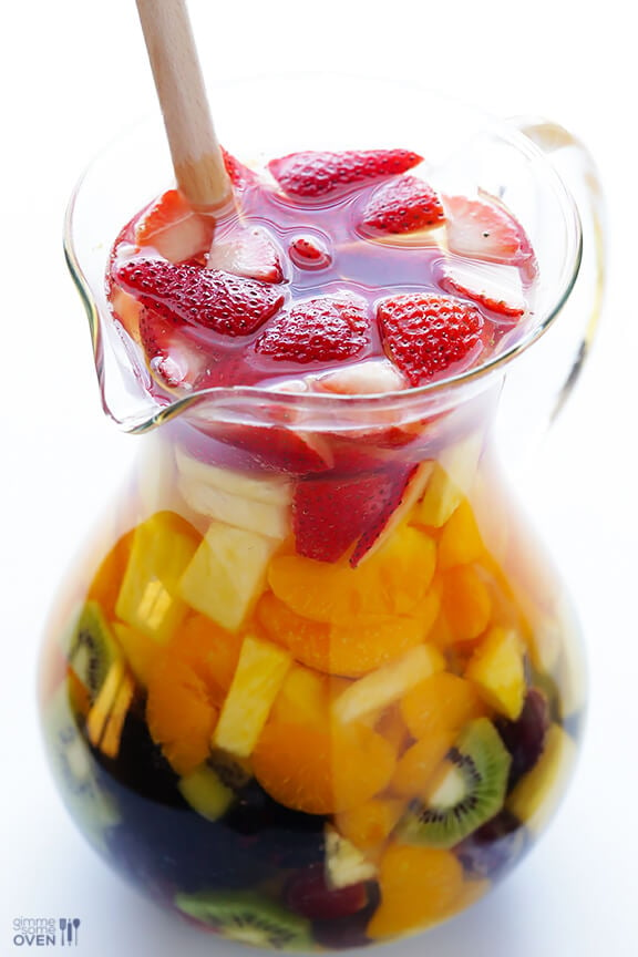 Easy Rainbow Sangria | gimmesomeoven.com #drinks #vegan #glutenfree