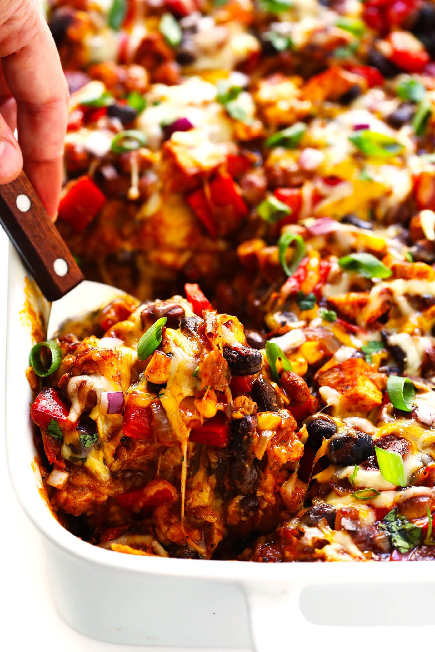 The BEST Chicken Enchilada Casserole Recipe