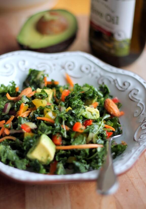 Kale Rainbow Detox Salad | ambitiouskitchen.com