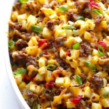 Easy Breakfast Casserole with Sausage, Hashbrowns and Eggs-image