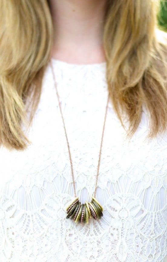 DIY Metal Ring Necklace | www.gimmesomeoven.com/style