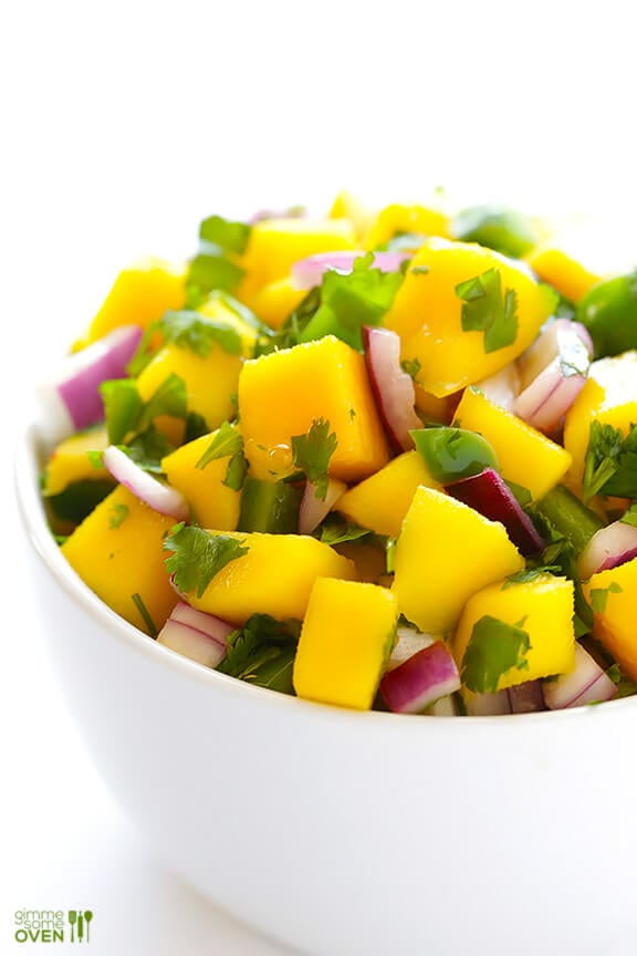 5-Ingredient Mango Salsa Recipe | Gimme Some Oven