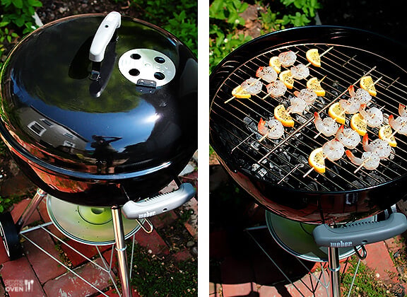 PowerXL Smokeless Grill (Review) and Skinny Grilled Shrimp Scampi Skewers  with Weight Watchers Points