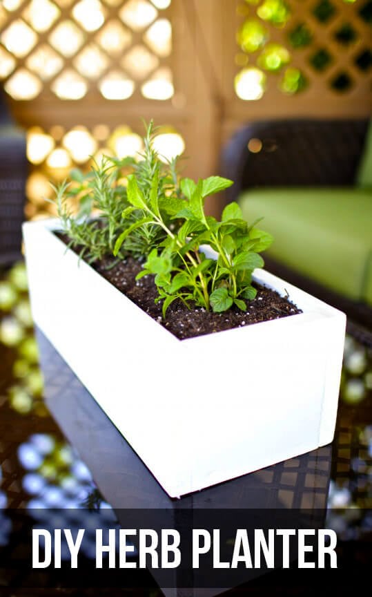 DIY Herb Planter -- easy to make with just a few simple materials! | gimmesomeoven.com/style #diy #garden