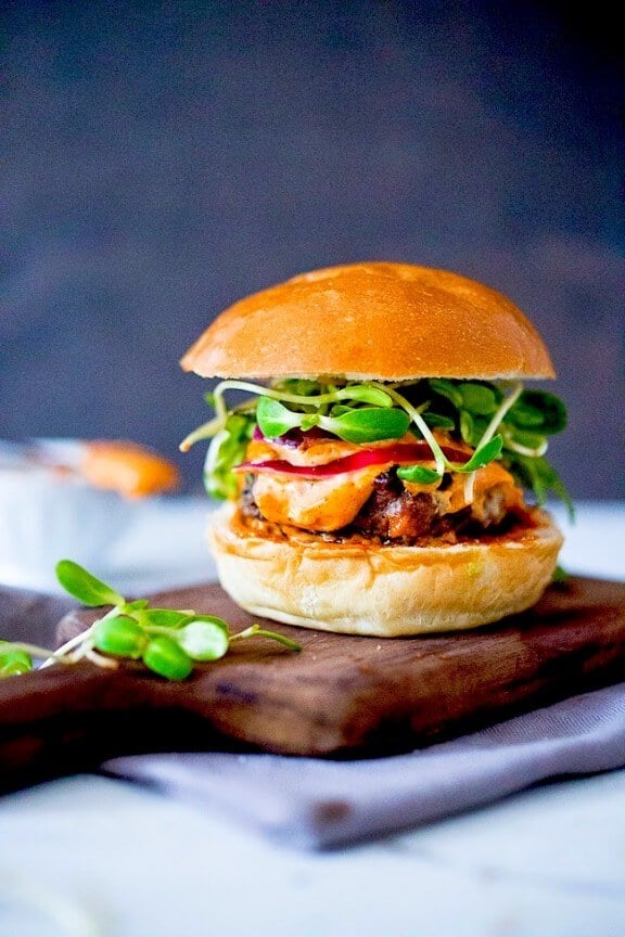 Harissa Burger | Feasting At Home