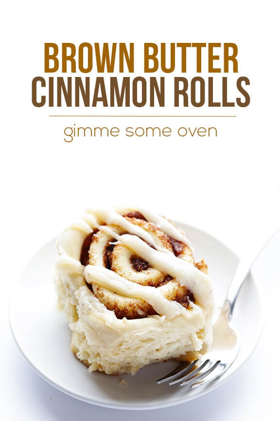Brown Butter Cinnamon Rolls -- unbelieavbly delicious, and ready to go in a little over an hour! | gimmesomeoven.com