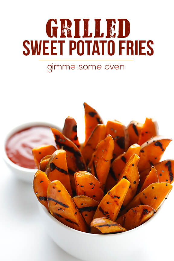 Grilled Sweet Potato Fries | gimmesomeoven.com