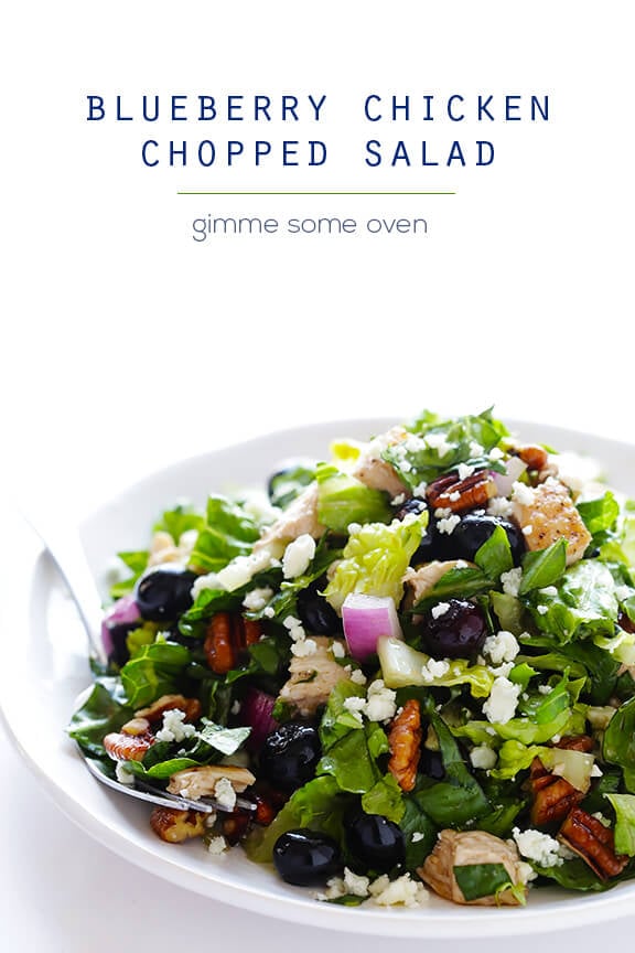 Blueberry Chicken Chopped Salad -- fresh, simple, and SO tasty! | gimmesomeoven.com