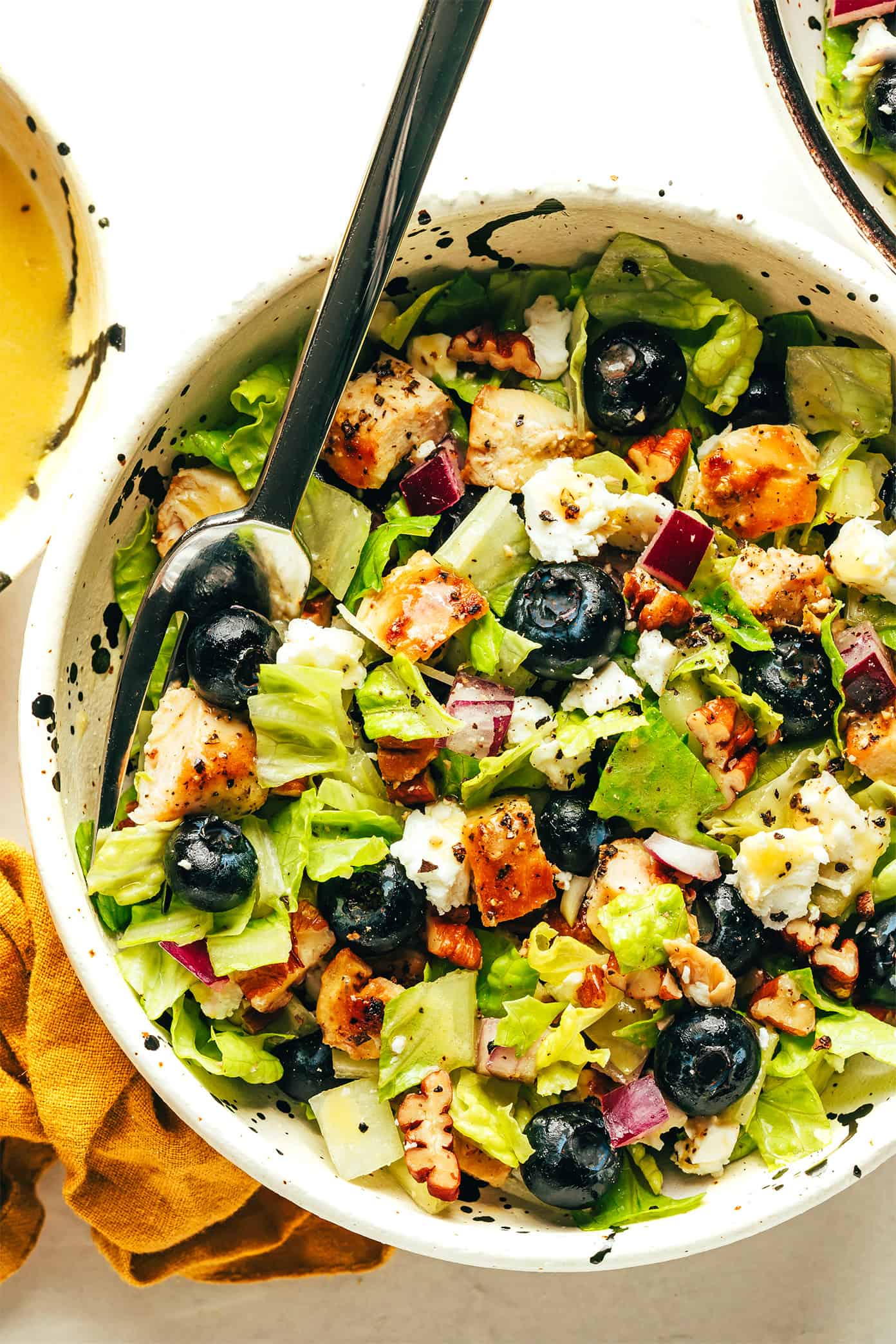 Blueberry salad closeup