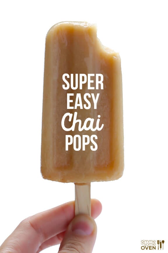 Easy Chai Popsicles -- all you need are 2 ingredients for these delicious treats! | gimmesomeoven.com