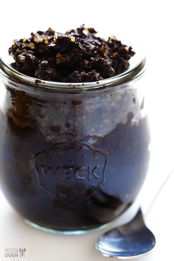 All you need are 3 ingredients to make this yummy coffee scrub. | gimmesomeoven.com