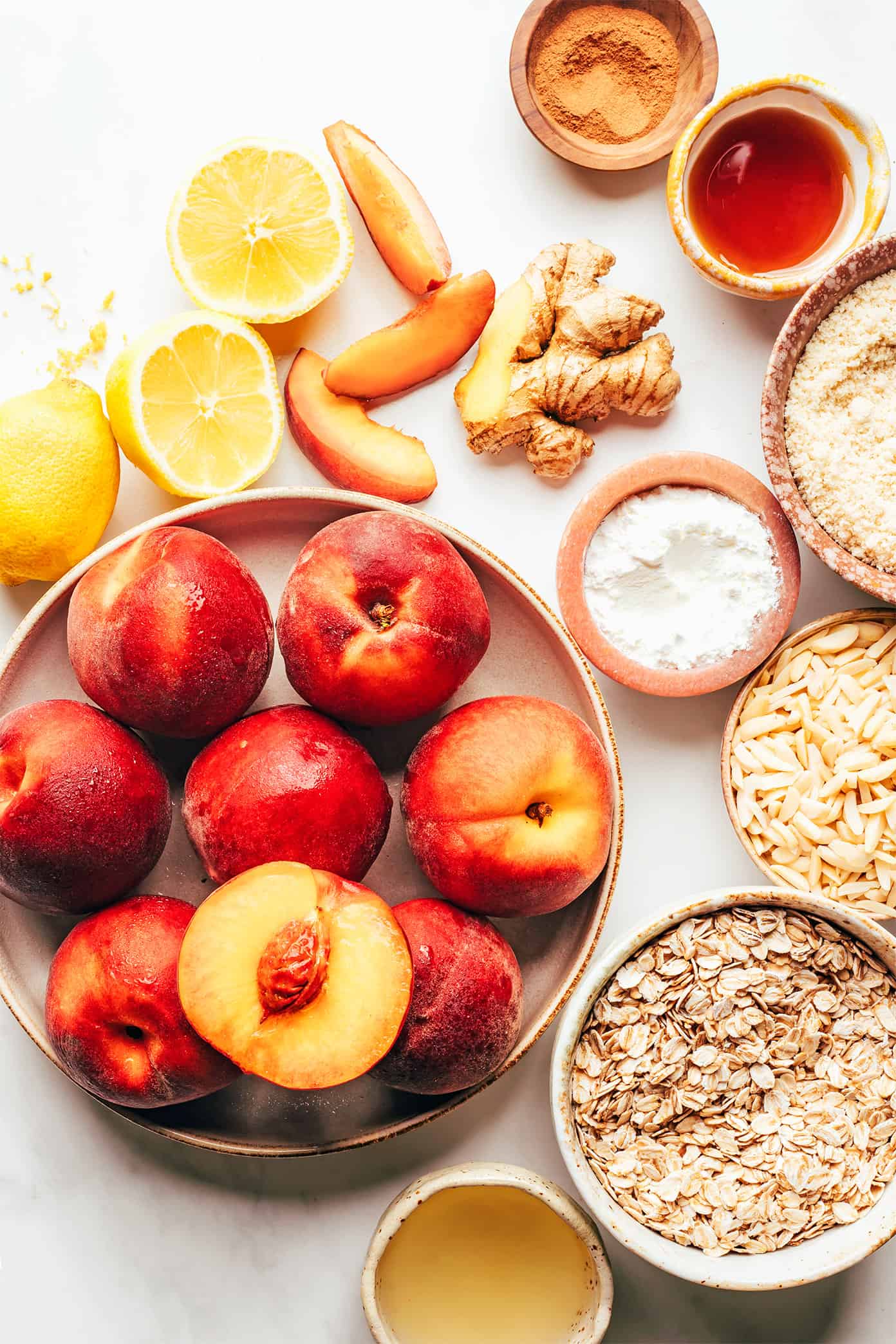 Ingredientes do Peach Crisp