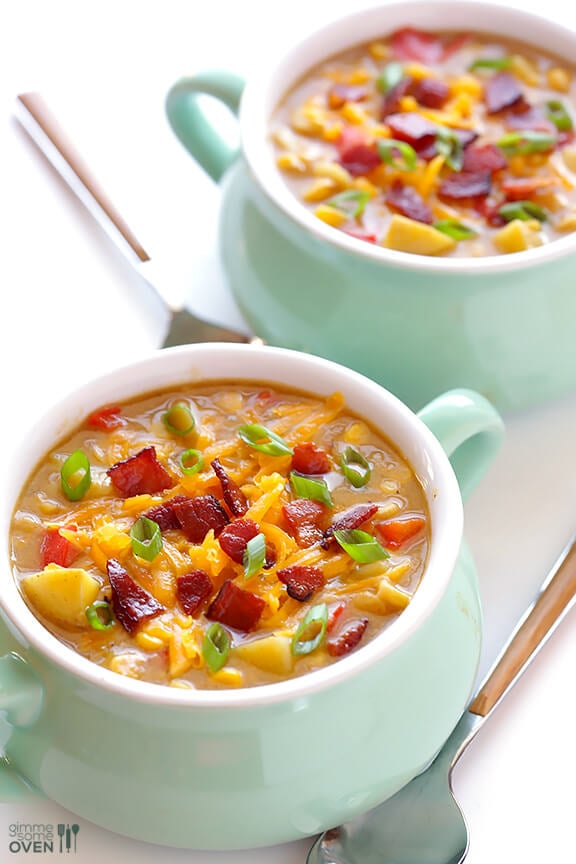 Bacon Corn Chowder | gimmesomeoven.com #soup #recipe