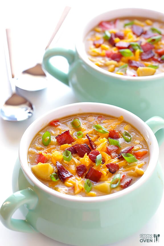 Bacon Corn Chowder | gimmesomeoven.com #soup #recipe