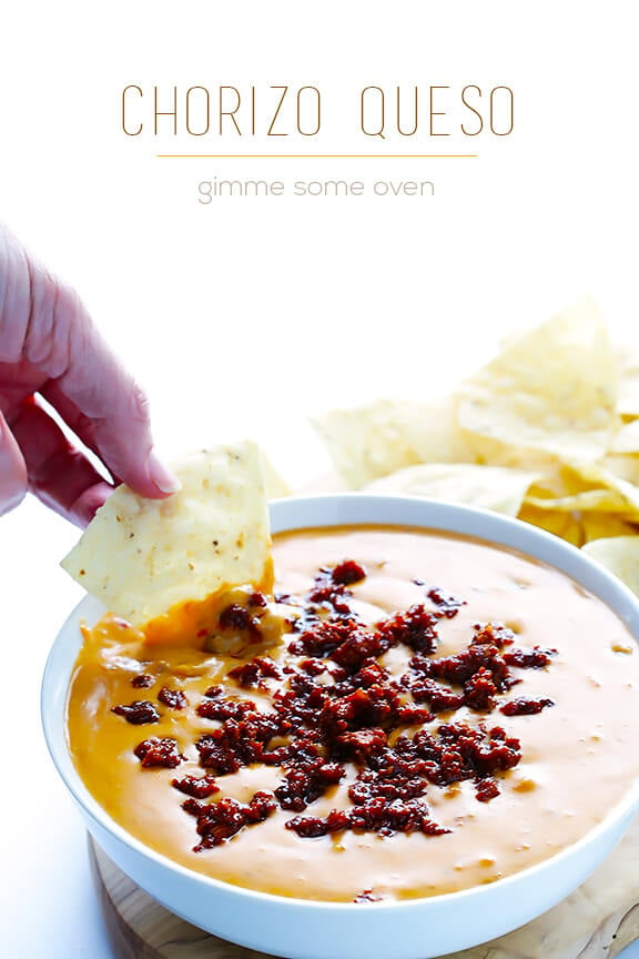 Chorizo Queso (Chorizo Cheese Dip) | gimmesomeoven.com