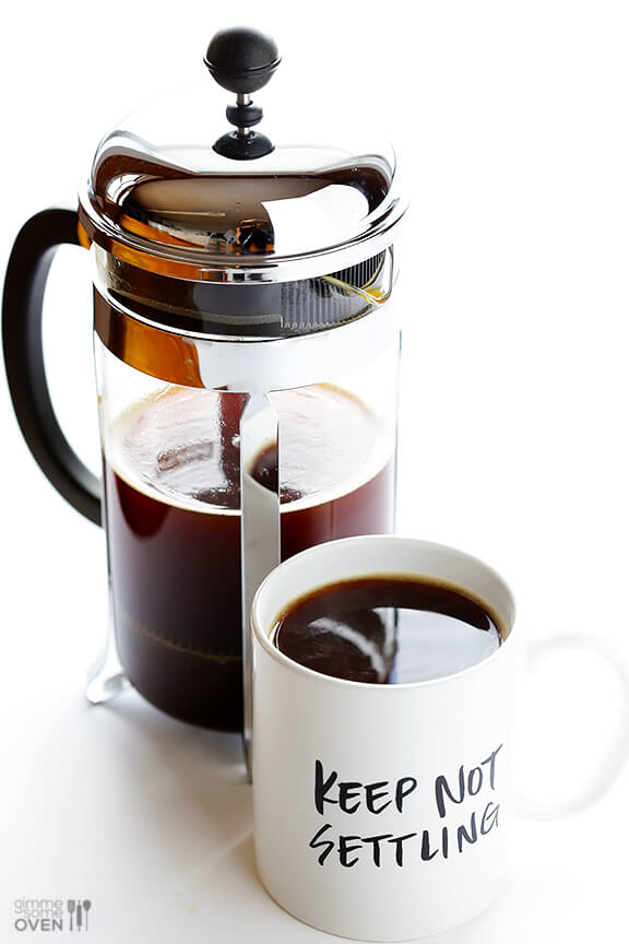 French Press Coffee -- learn how to make perfect French press coffee with this step-by-step tutorial | gimmesomeoven.com #howto
