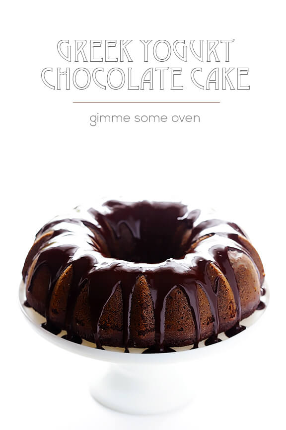 Greek Yogurt Chocolate Cake | gimmesomeoven.com #dessert