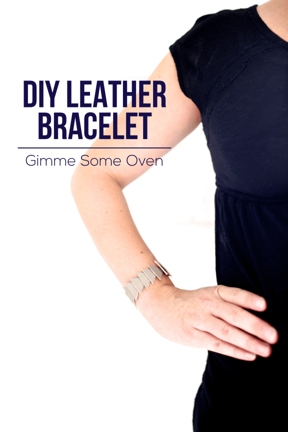 DIY Leather Bracelet | www.gimmesomeoven.com/style