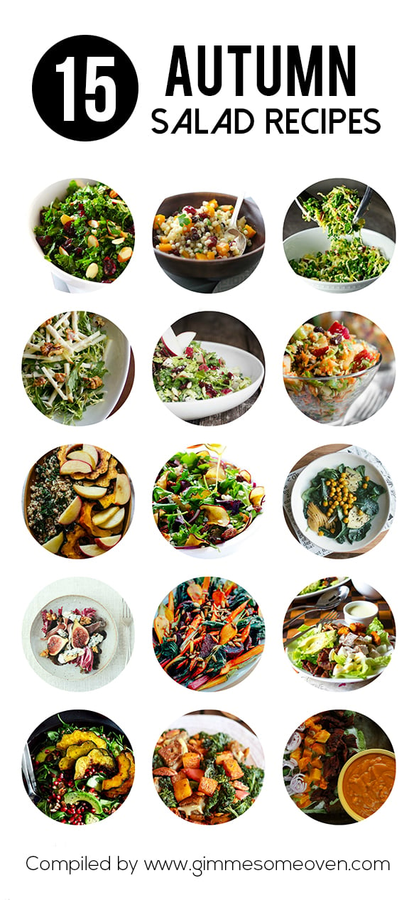 15 Amazing Autumn Salad Recipes | gimmesomeoven.com #fall